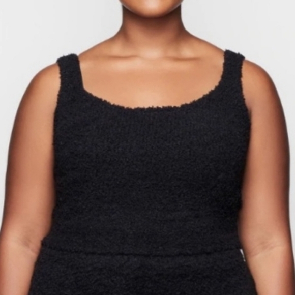 SKIMS Cozy Knit Tank Black NWT - Picture 3 of 3